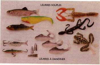 divers leurres souples